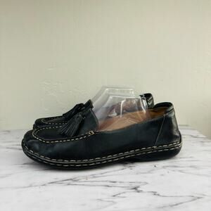Born Magnolia Black Leather Slip On Loafer Women’s Size 11